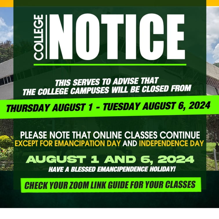 COLLEGE CLOSURE Emancipation Holiday (1)